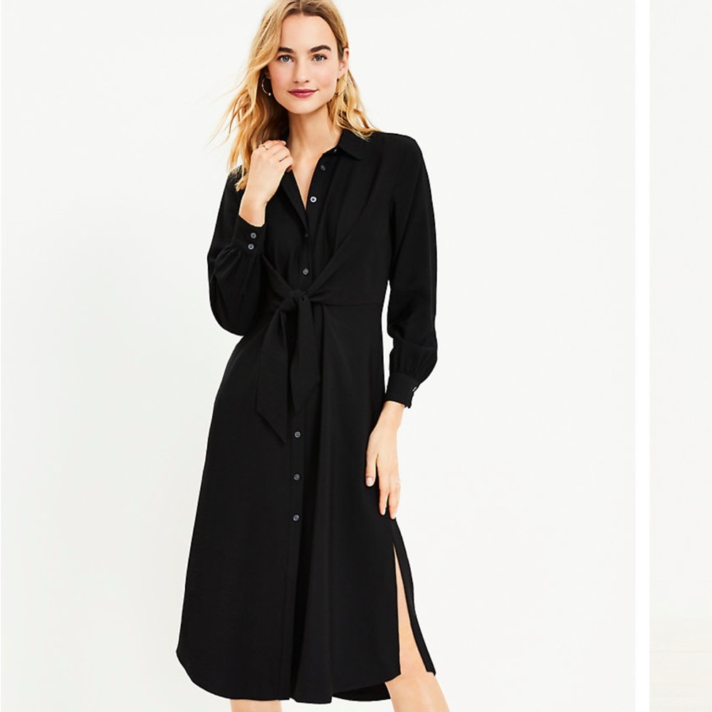 Brand new Loft Knot Front Midi Shirtdress